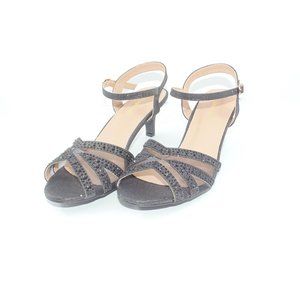 Dream Pains Nina Black Heels Sandals Size 7